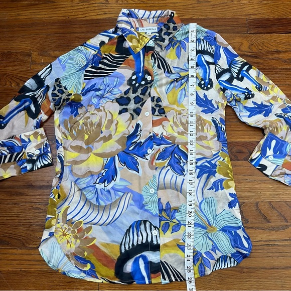 Las Surenas Mushroom Fungi Floral Print Soft Top Pant Matching Outfit Set - Picture 6 of 6